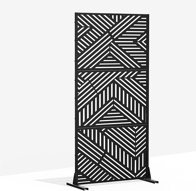 Casaphoria Metal Privacy Screen Outdoor, Ivan Black - Image 4