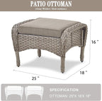 Belord Outdoor Ottomans for Patio Foot Rest - Image 3
