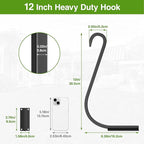 12 Inch 2 Pack Plant Hangers for Indoor/Outdoor Wall Mount - Image 6