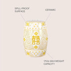 JONATHAN Y TBL1013B Double Happiness 18" Chinoiserie Ceramic Drum - Image 5