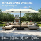 PHI VILLA 15ft Large Patio Umbrellas - Image 7