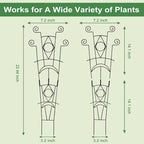 Indoor Plant Trellis for Climbing Plants 2 Pack Small Garden Metal Support for - Image 2