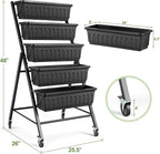 Suyncll Vertical Raised Garden Bed Planter Box, 5 Tiers Vertical Garden Planter - Image 6