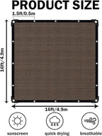 Mocha Sun Shade Cloth, Pergola Shade Cover - Image 2