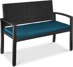 Best Choice Products Outdoor Bench 2-Person Wicker Garden Patio Benches Seating by BestChoiceProducts
