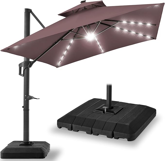 Best Choice Products 10x10ft Cantilever Patio Umbrella w/Base Included by BestChoiceProducts