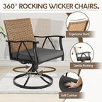 5-Piece Patio Dining Set for 4，Outdoor Dining Set - Image 4