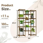 Bamworld Plant Stand Indoor Outdoor Tall Plants Shelf - Image 6