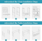 Ciokea Outdoor Bar Height Table Set of 5, Heavy-Duty All-Weather HDPE Patio Bar - Image 9