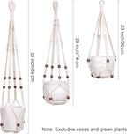 YIBOT 3 Pack Macrame Plant Hangers Indoor Different Size Hanging Planter Basket - Image 2