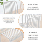 Patio Dining Chairs Set of 4, All-Weather Outdoor and Indoor Stackable Chairs - Image 4