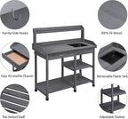 Yaheetech Outdoor Potting Bench Table Potters Benches Garden Workstation - Image 4