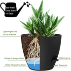 12 Inch Large Self Watering Pots, Flower Pots - Image 3