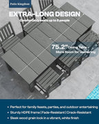 9-Piece Grey Outdoor Dining Set - Image 3