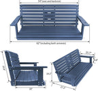 Poly Lumber 3-Seat Porch Swing, HIPS 5-Feet Bench Swing - Image 2
