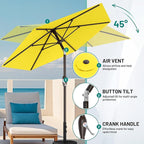 AreShark 7.5FT Patio Umbrella Table Market Umbrella - Image 4
