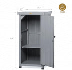 HABAU Outdoor Storage Cabinet for Patio, Garden Potting Bench Table - Image 3