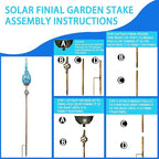 Solar Garden Lights Outdoor, Decorative LED Flame Garden Stakes, Hand Blown - Image 8