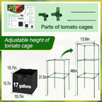 ANPHSIN Tomato Cages with 17 Gallon Grow Bags - Image 5