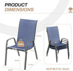 TLSUNNY Patio Chairs, Stackable Textilene Outdoor Dining Furniture - Image 3