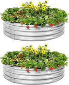 Land Guard 2 Pack 2×2×1ft Galvanized Raised Garden Bed, Planter Raised Garden by LandGuard