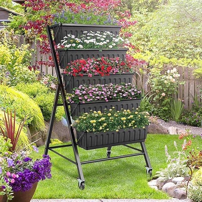 SEJOV 4FT Vertical Raised Garden Bed, 5-Tier Vertical Garden Planter - Image 9