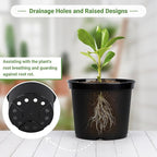 GREANER Plant Nursery Pots, 10 Inch Round Sturdy Garden Pots - Image 4