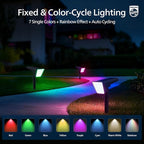 Philips 4 Packs Solar RGBW Spot Lights Outdoor, 18 LED Solar Powered Landscape - Image 3