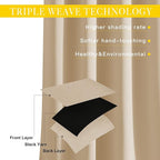 NICETOWN Blackout Living Room Curtain 118 inch Length, Grommet Thermal Curtain - Image 4