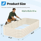 Quictent Raised Garden Bed Kit Oval Galvanized Metal Planter Box Tall - Image 6