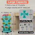 Vertical Planter 4 Tier Stackable Planters Garden Planters Strawberry Herb - Image 7