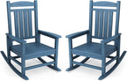 KINGYES Oversized Patio Rocking Chair Set of 2, High Density Polyethylene by KINGYES