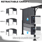 MASTERCANOPY 10x12ft Outdoor Retractable Pergola - Image 4