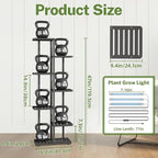 iDavosic.ly Plant Stand with Grow Light Indoor Outdoor, 6-Tier Tall Metal - Image 3