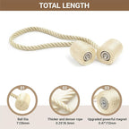 Hion Magnetic Curtain Tiebacks Beige 6 Pack, Curtain Tiebacks Buckles Holdbacks - Image 2