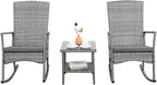 Outdoor Rocking Chair 3 Pieces High-Backed Rocking Chair Patio Rocking Chairs - Image 7