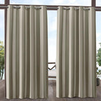 Exclusive Home Canopy Stripe Indoor/Outdoor Grommet Top Curtain Panel, Taupe / by Exclusive+Home