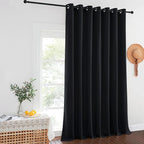 NICETOWN Black Out Sliding Door Curtain 102 inches Long, Grommet Thermal - Image 2