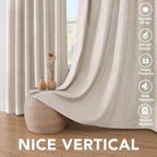 H.VERSAILTEX Linen Blackout Curtains 63 Inches Long, Full Blackout Thermal - Image 7