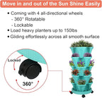 GameXcel Vertical Planter 5 Tier Stackable Planters Garden Planters Strawberry - Image 6