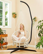 Greenstell Hammock Chair, Macrame Swing Chair - Image 7