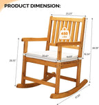 VINGLI Outdoor Rocking Chair, Weatherproof Rocker - Image 3