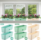 6 Pack Rectangle Planter 16 Inch Window Boxes Planters Rectangular Large Window - Image 2