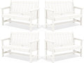 SERWALL Outdoor Bench, HDPE Outdoor Benches Weatherproof, 2-Person Garden Bench by SERWALL