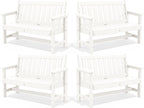SERWALL Outdoor Bench, HDPE Outdoor Benches Weatherproof, 2-Person Garden Bench by SERWALL