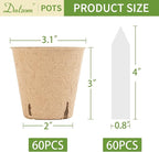 Dalzom® 60Pcs 3.1” Peat Pots - Image 2