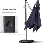 PURPLE LEAF 11.5' X 11.5' Telescopic Patio Umbrella - Image 3