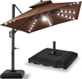 Best Choice Products 9x12ft LED Cantilever Patio Umbrella w/Base Included & by BestChoiceProducts
