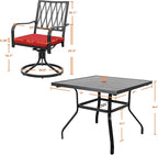NUU GARDEN 5 Piece Outdoor Dining Set, Outdoor Furniture Set - Image 9