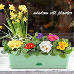 6 Pack Rectangle Planter 16x4.4 Inch Window Boxes Planters Rectangular Large - Image 6